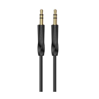Кабель мультимедійний 3.5mm M to 3.5mm M 1.0m black BOROFONE (BL16/JB)