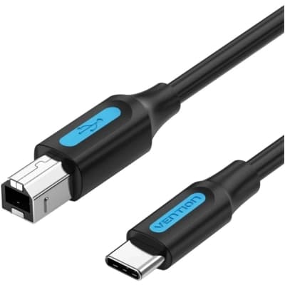 Кабель для принтера USB-C 2.0 to BM 1.5m 2A black VENTION (CQUBG)