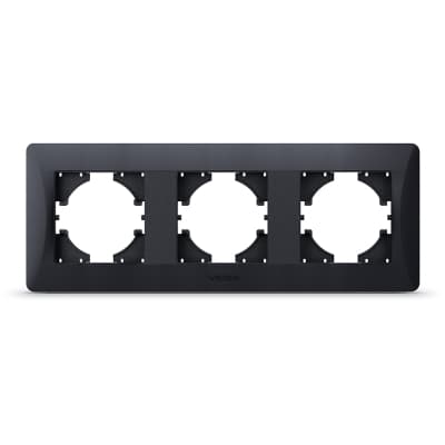 Рамка Videx BINERA чорний графіт 3 поста (VF-BNFR3H-BG)