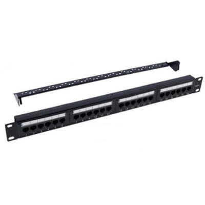 Патч-панель 19" 24xRJ-45 UTP Cat.6, 1U, with organizer Kingda (KD-PP07-UTP-C6-24P)