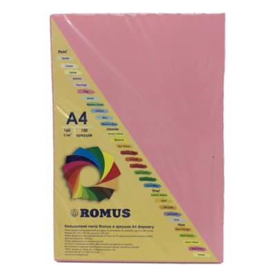 Папір Romus A4 160 г/м2 100sh Pink (R50621)