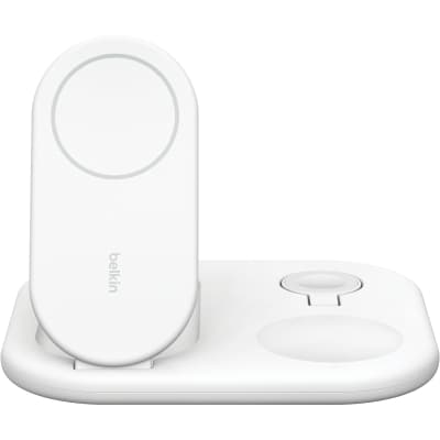Зарядний пристрій Belkin 3in1 Magnetic Foldable iPhone/Watch/AirPods Qi2 15W white (WIZ029VFWH)