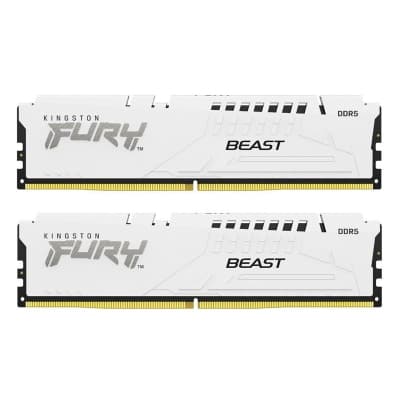 Модуль пам'яті для комп'ютера DDR5 32GB (2x16GB) 6000 MHz Beast White Kingston Fury (ex.HyperX) (KF560C36BWE2K2-32)