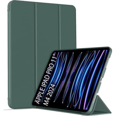 Чохол до планшета BeCover Tri Fold Soft TPU Silicone Apple iPad Pro 11" M4 2024 Dark Green (711746)