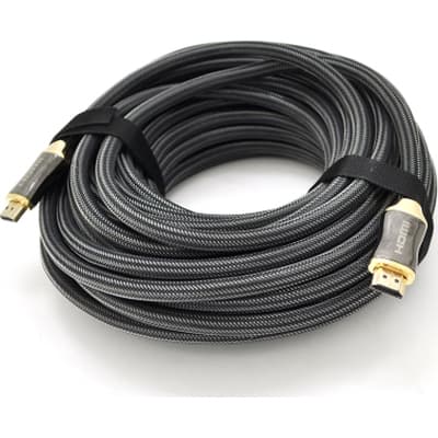 Кабель мультимедійний HDMI M to HDMI M 20.0m V2.0 4K black VEGGIEG (YT-HDMI(M)/(M)HX-20/19709)