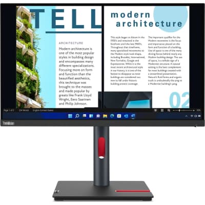 Монiтор Lenovo ThinkVision 23.8" P24h-30 (63B3GAT6UA) IPS Black