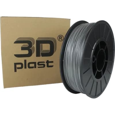 Пластик для 3D-принтера 3Dplast PLA 1.75мм, 0.85кг, gray-metallic (3DPLA17508GMT)