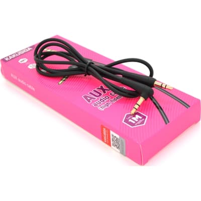 Кабель мультимедійний 3.5mm M to 3.5mm M 1.0m black iKAKU (YT-AUXGJ(M)/(M)-KSC-521-B)