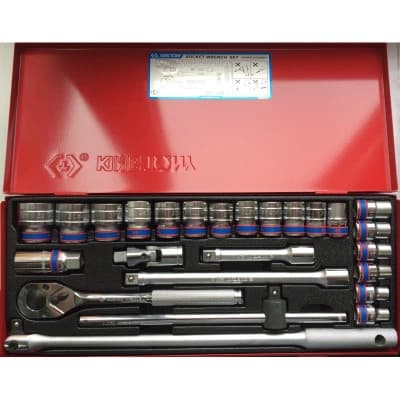 Набір інструментів KING TONY 1/2" 24 шт 12-тигранних з принаддям (4226MR01)