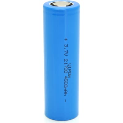 Акумулятор 21700 4500mAh, 3.7V, Blue, FlatTop Vipow (ICR21700-4500mAhFT / 31079)