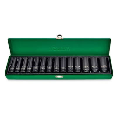 Набір торцевих головок Toptul ударних довгих 1/2" 10-32мм 14шт. (GDAD1401)