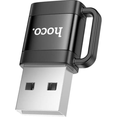 Перехідник UA31D USB M to USB-C F USB2.0 Black HOCO (6942007628143)