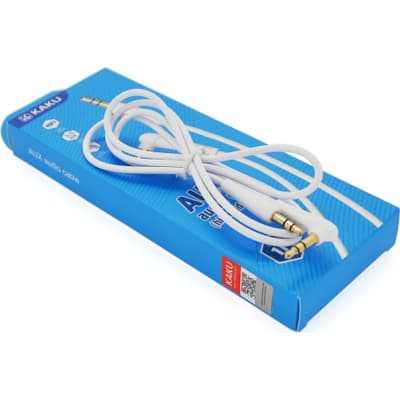 Кабель мультимедійний 3.5mm M to 3.5mm M 1.0m white iKAKU (YT-AUXGJ(M)/(M)-KSC-521-W)