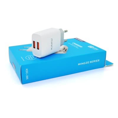 Зарядний пристрій iKAKU KSC-395 2xUSB 5V 2.4A 12W White (KSC-395 MINGZE)