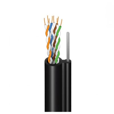 Кабель мережевий FinMark FTP CAT5e 4P 24AWG PE-MR B 305m Drum, зовнішній, трос 7х0,5 мм (279681)