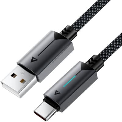 Дата кабель USB 2.0 AM to USB-C 1.2m 60W black Acefast (6974316284482)
