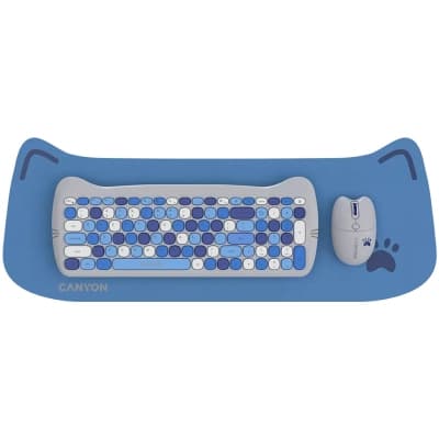 Комплект Canyon HSET-W6 Kitty Edition Wireless UA Blue (CNS-HSETW6BL)