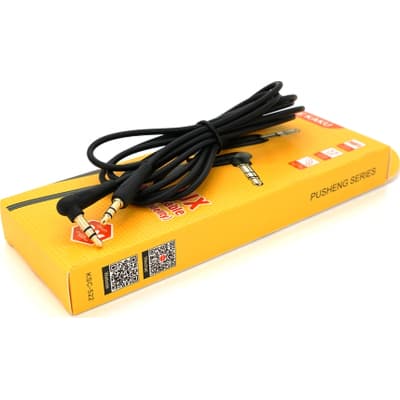 Кабель мультимедійний 3.5mm M to 3.5mm M 2.0m black iKAKU (YT-AUXGJ(M)/(M)-KSC-522-B)