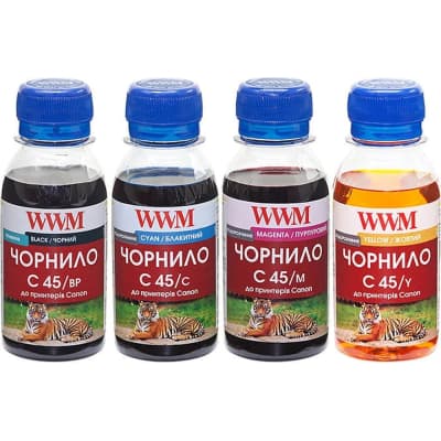 Чорнило WWM CANON PG440/CL-441 Black Pigment +C/M/Y (C45SET-4)