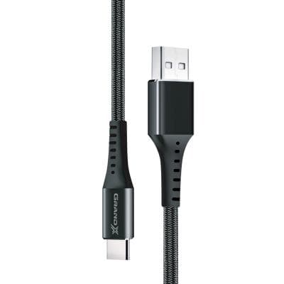 Дата кабель USB 2.0 AM to USB-C 1.2m Black Grand-X (FC-12B)