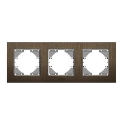 Рамка Videx BINERA шоколадний алюміній 3 поста (VF-BNFRA3H-CH)