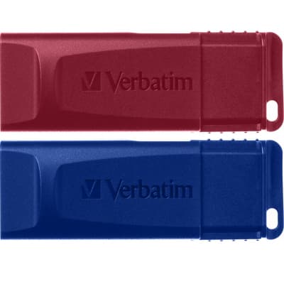 USB флеш накопичувач Verbatim 2x32GB Store'n'Go Slider Red/Blue USB 2.0 (49327)