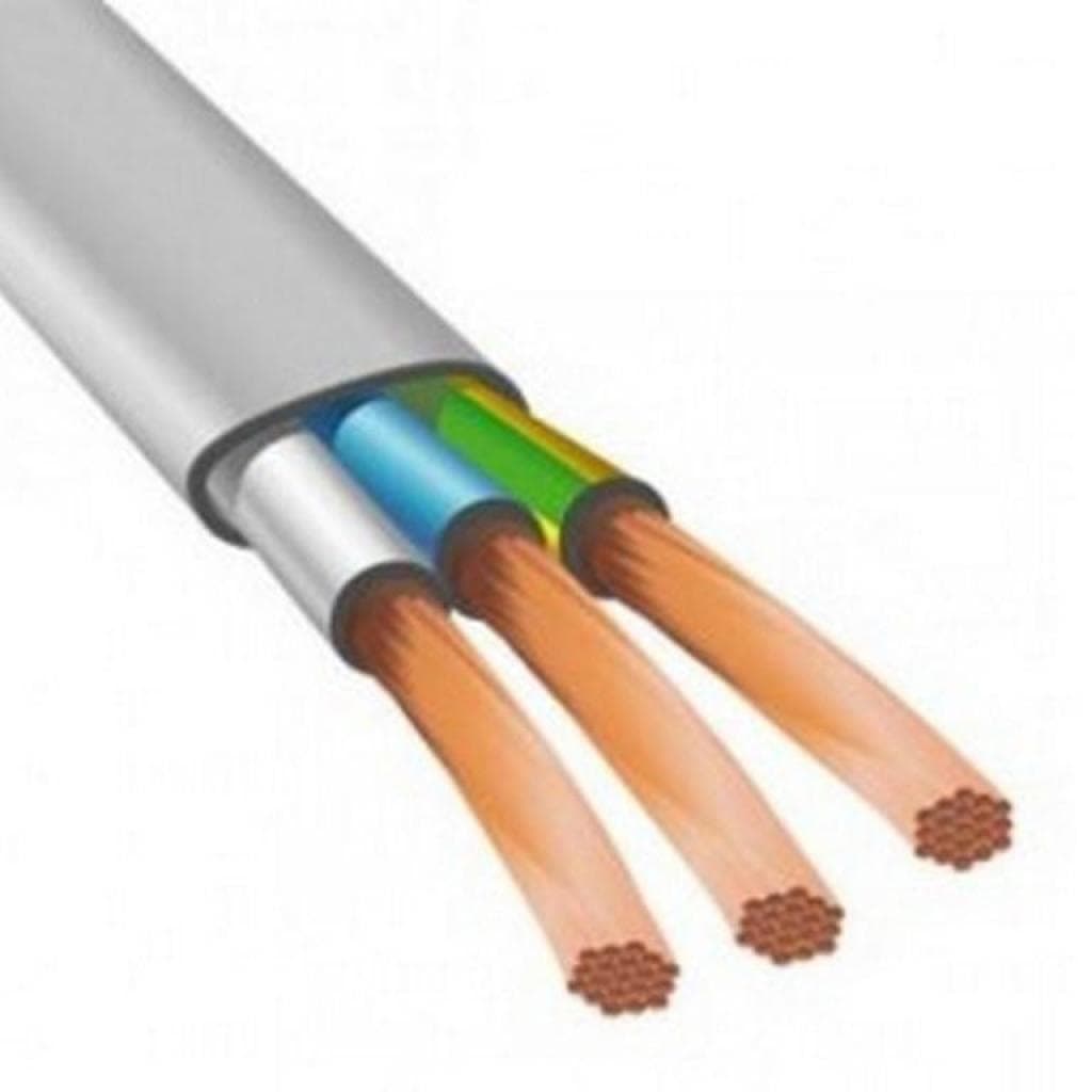 Кабель силовий ЗЗКМ 3х1.5 кв.мм гнучкий, плоский, 100м (ШВВП 3x1,5 ECG / 705863)