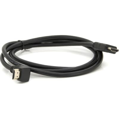 Кабель мультимедійний HDMI M to HDMI M 1.5m V1.4 90° corner black Merlion (YT-HDMI(M)/(M)HS-1.5m-90°)