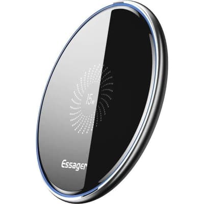 Зарядний пристрій Essager Wireless charger 15W Qi magnetic + cable USB-C 1.0m black (EWXZMX-JMB01)