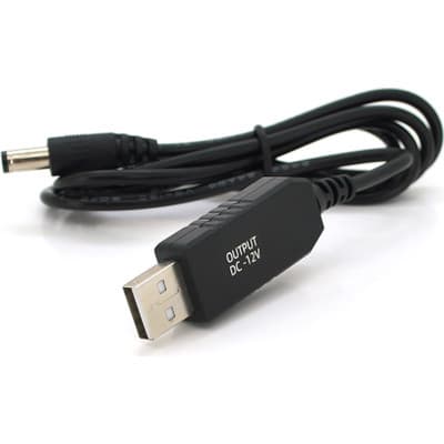 Кабель живлення USB to DC 5.5x2.5mm 12V 1.0m OEM Voltronic (KPFR/5-12)