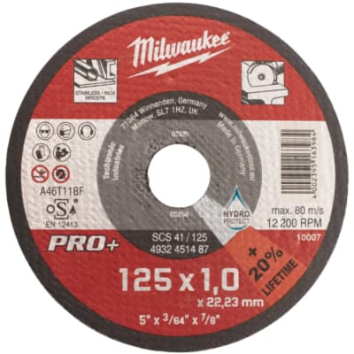 Круг відрізний Milwaukee SCS 41/125x1 PRO+ (10 шт) в металевому боксі (4932478998)