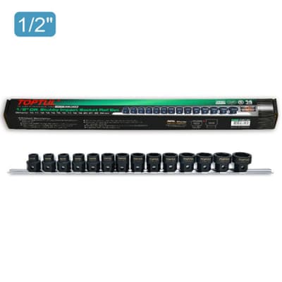 Набір торцевих головок Toptul ударних низькопрофільних з 6-гр. хвостовиком (GDBU1402)