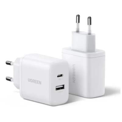 Зарядний пристрій Ugreen 1xUSB + 1xUSB-C PD20W X227 white (45310)
