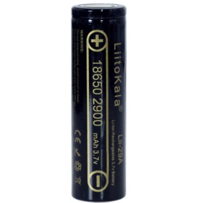 Акумулятор 18650 2900mAh Li-Ion, (2850-2950mah), 3.7V (2.75-4.2V), Blac Liitokala (Lii-29A)