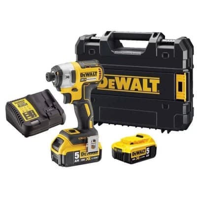Шуруповерт DeWALT 18V XR Li-Ion, 2x5Ah, безщітковий, 205 Нм, 3250 об/хв, кейс (DCF887P2)
