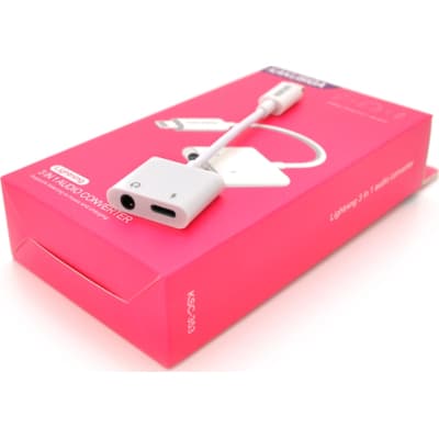 Перехідник Lightning 2-in-1 Audio Adapter Lightning + 3.5mm iKAKU (KSC-353)