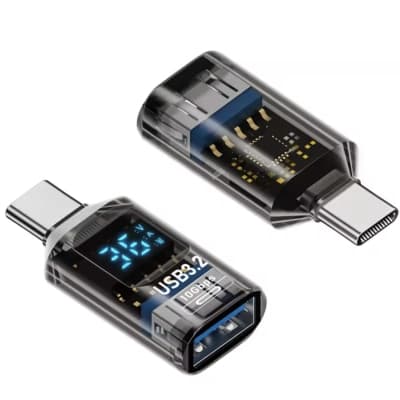 Перехідник OTG USB 3.2 AF to USB-C M 10Gbps QC 36W with display XoKo (AC-322UTC)