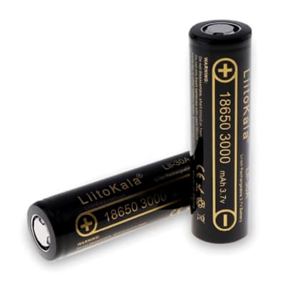 Акумулятор 18650 3000mAh Li-Ion, (2850-3250mah), 3.7V (2.75-4.2V), Blac Liitokala (Lii-30A)