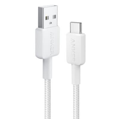 Дата кабель USB 2.0 AM to USB-C 0.9m 322 White Anker (A81H5H21/A81H5G21)