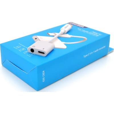 Перехідник USB-C 2-in-1 Audio Adapter USB-C + 3.5mm iKAKU (KSC-353-TC)