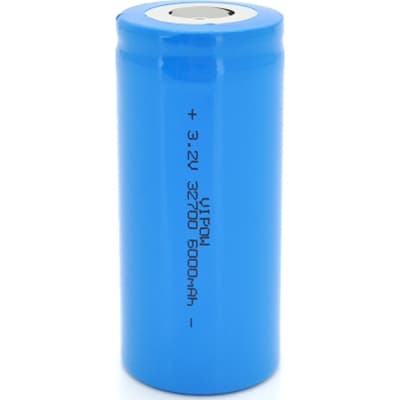 Акумулятор 32700 6000mAh, LiFePO4, FlatTop, 3.2V, Blue Vipow (IFR32700-6000mAhFT / 31076)