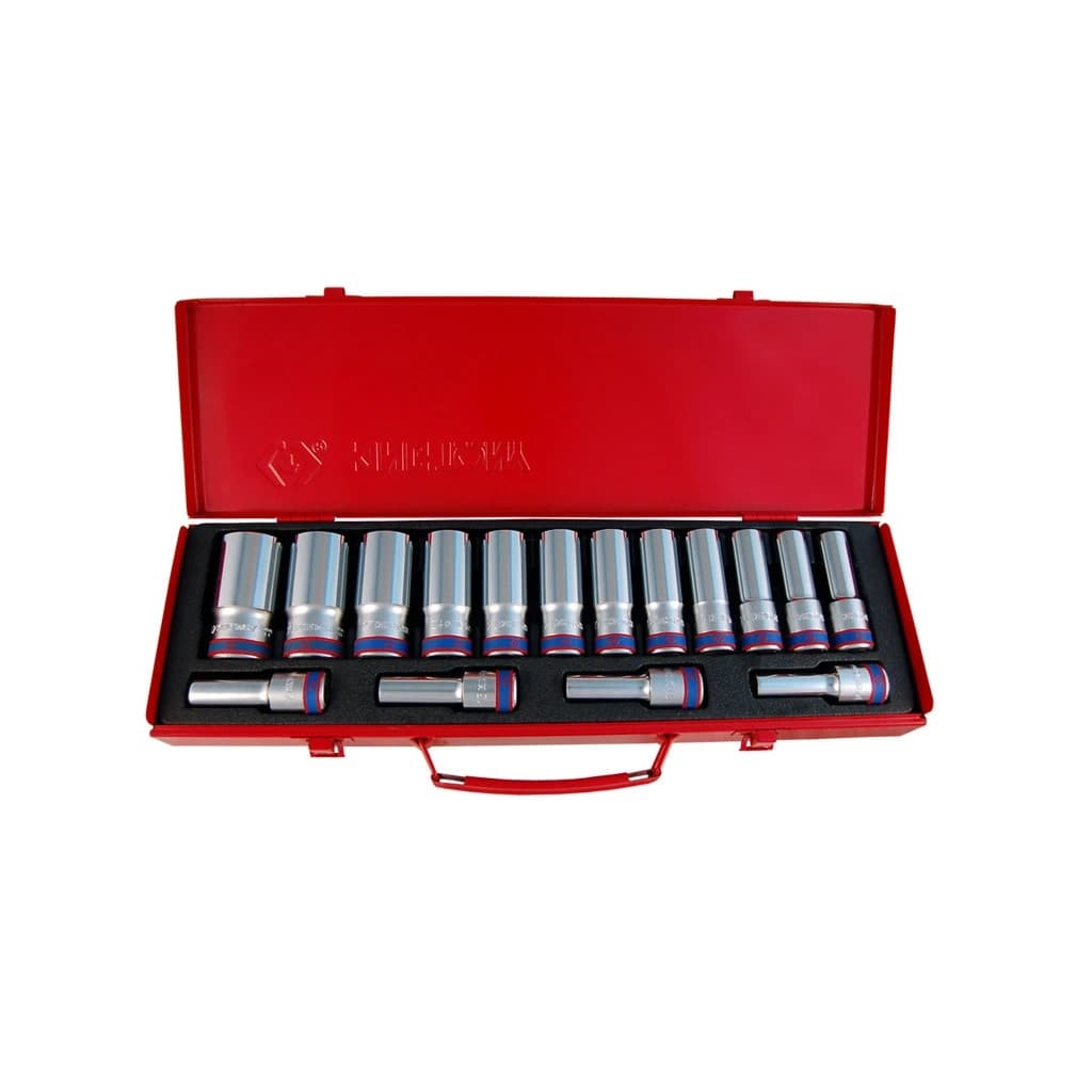 Набір торцевих головок KING TONY 1/2" 12-гранних подовжених 16 шт. (4216MR)