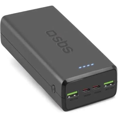 Батарея універсальна SBS 30000mAh 20W PD,QC, 2xUSB-A, 2xUSB-C Black (TTBB30000PD20K)