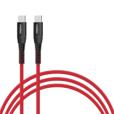 Дата кабель USB-C to USB-C 1.2m 18W red Intaleo (1283126504112)