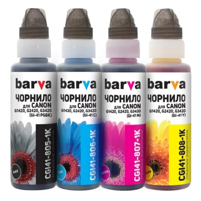 Чорнило Barva Canon GI-41 4x100 мл, OneKey, 1K (CGI41-1K-MP)