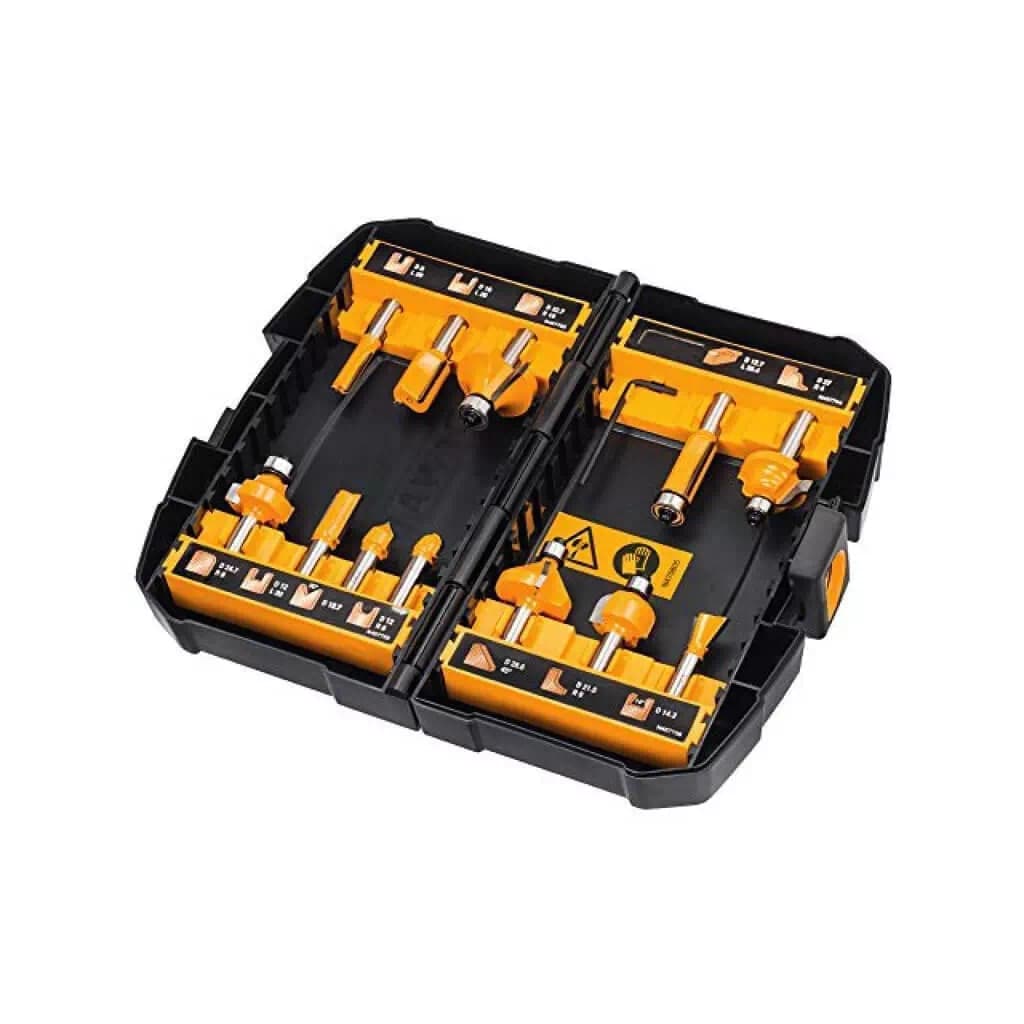 Набір фрез DeWALT діаметр хвостовика 8 мм, 12 шт. (DT90016)