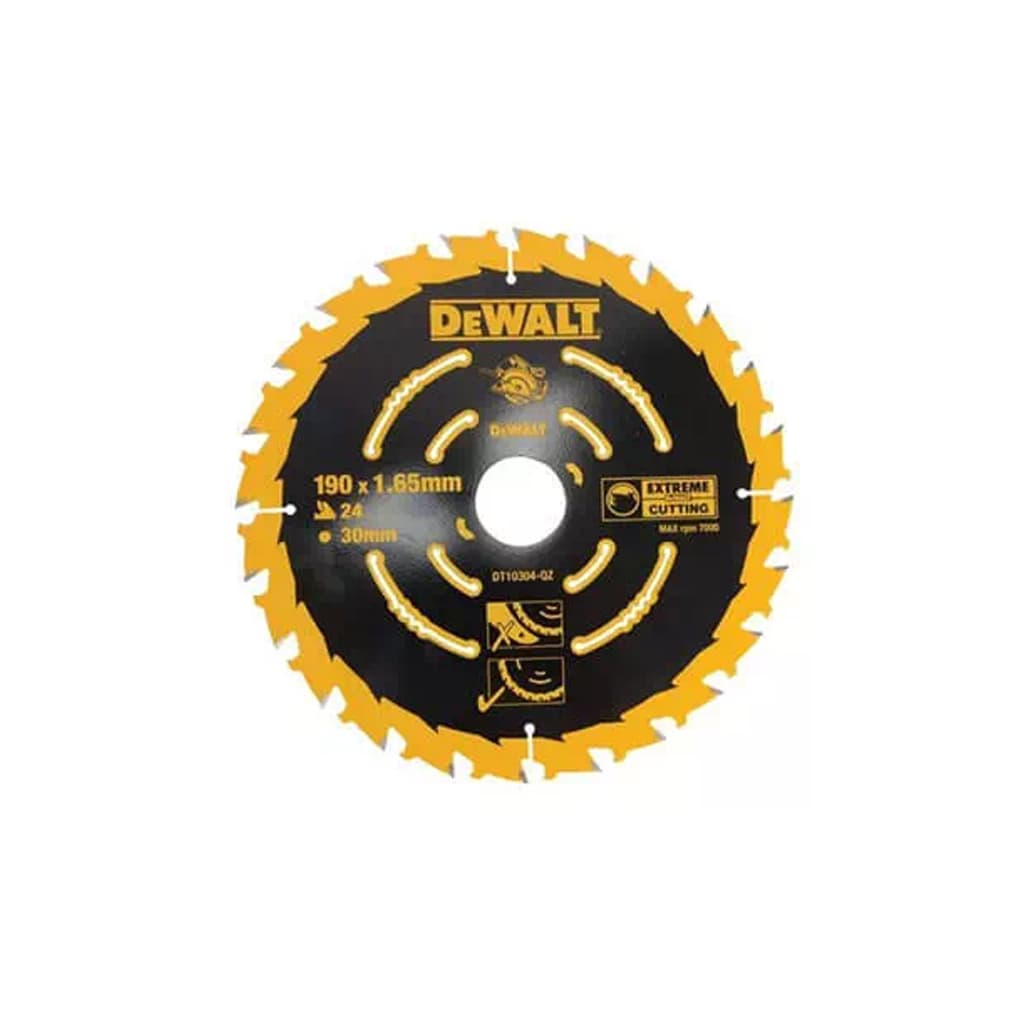 Диск пильний DeWALT EXTREME, 190 х 30 мм, 24 z, ATB, 18 град, швидкий різ (DT10304)