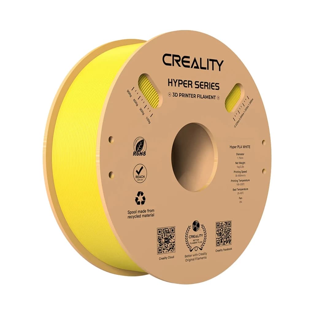 Пластик для 3D-принтера Creality PLA Hyper 1кг, 1.75мм, yellow (3301010379)