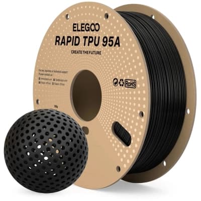 Пластик для 3D-принтера ELEGOO TPU 95A Rapid 1кг, 1.75мм, black (50.203.0631)
