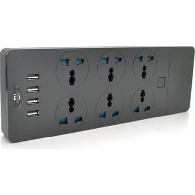 Мережевий фільтр живлення Voltronic TВ-Т12, 6роз, 4*USB Black (ТВ-Т12-Black)
